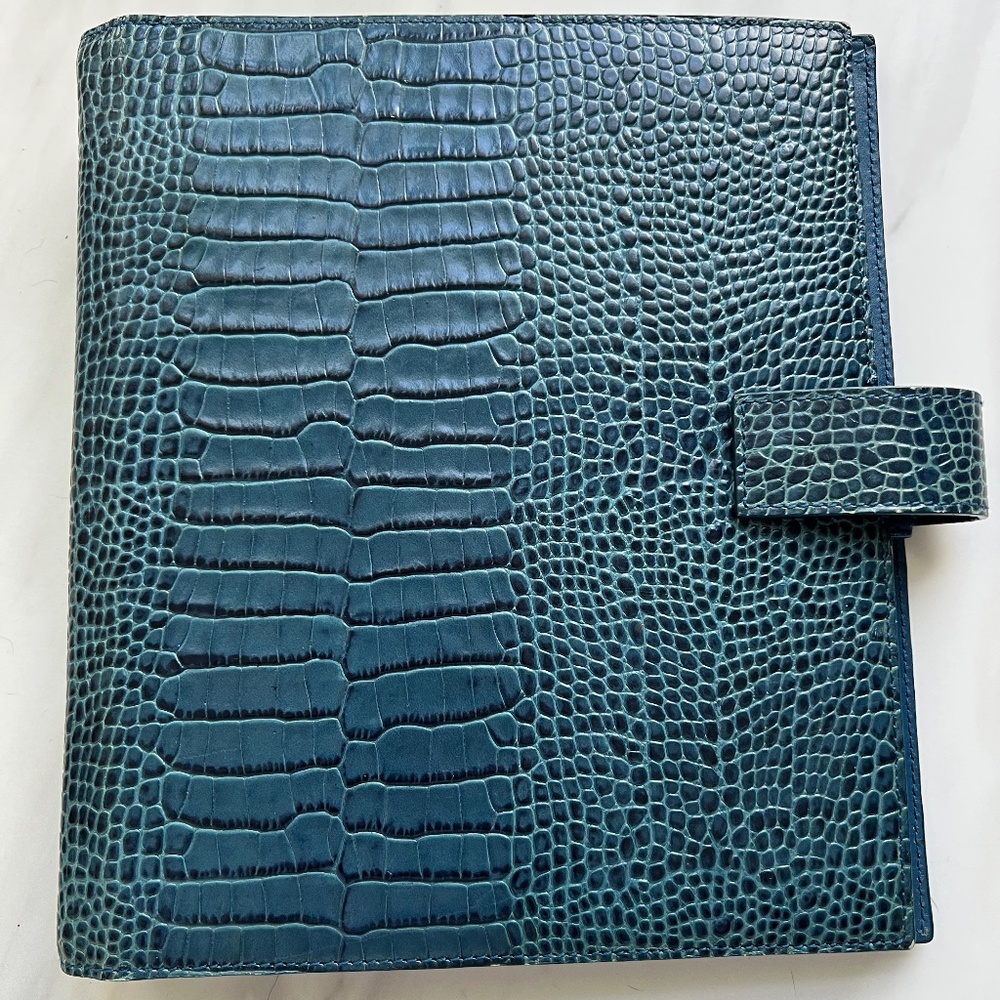 Smythson Blue Leather Organizer